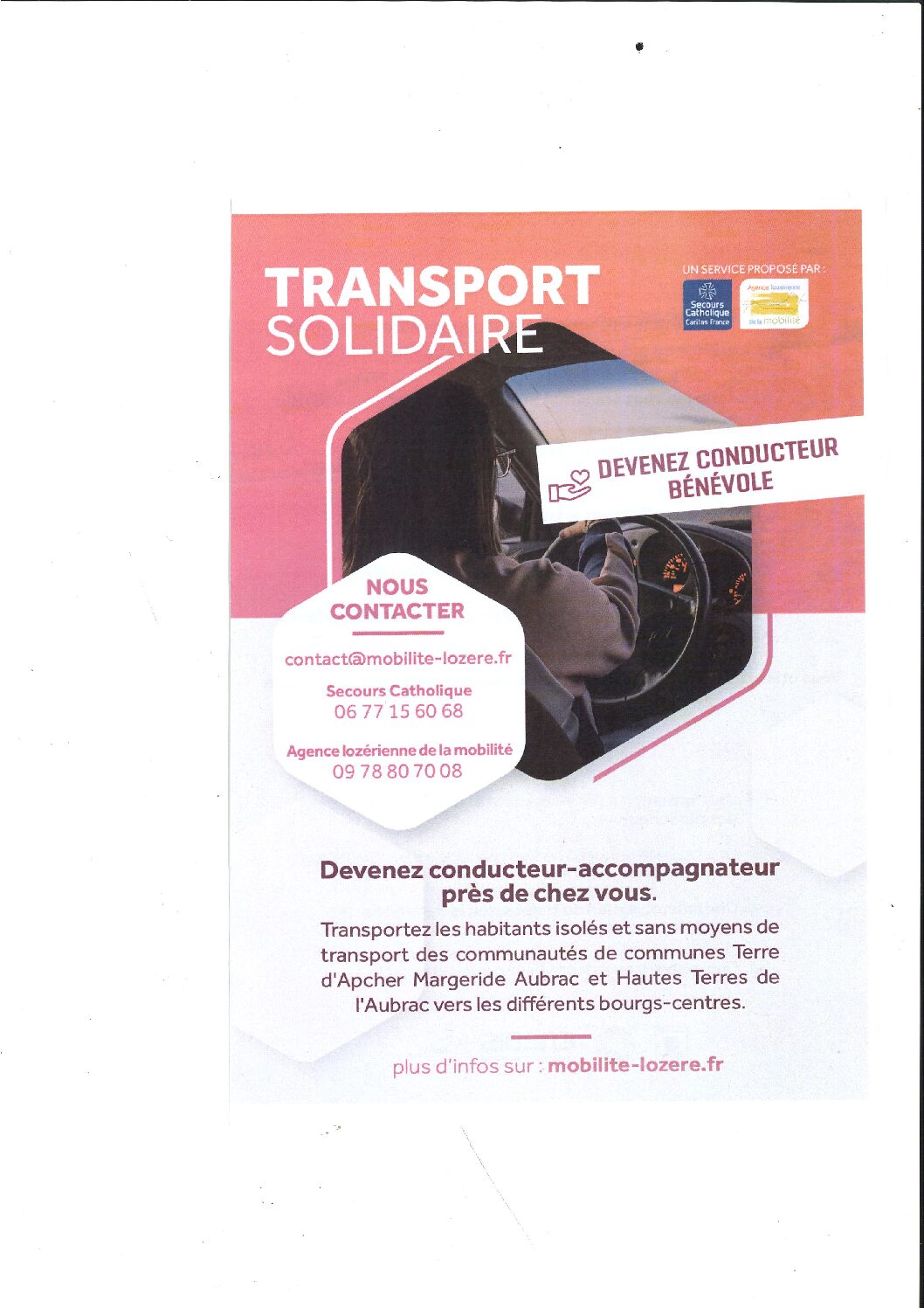 TRANSPORT SOLIDAIRE - DEVENEZ CONDUCTEUR ACCOMPAGNATEUR