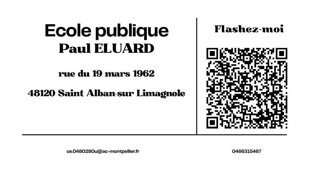 Carte De Visite Restaurant Sushi avec Code QR Claire Simple en N